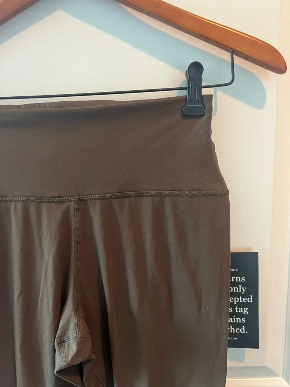 TNUCK SPORT Chocolate Brown High Rise Compression Spandex MacKenzie Legging Sz S